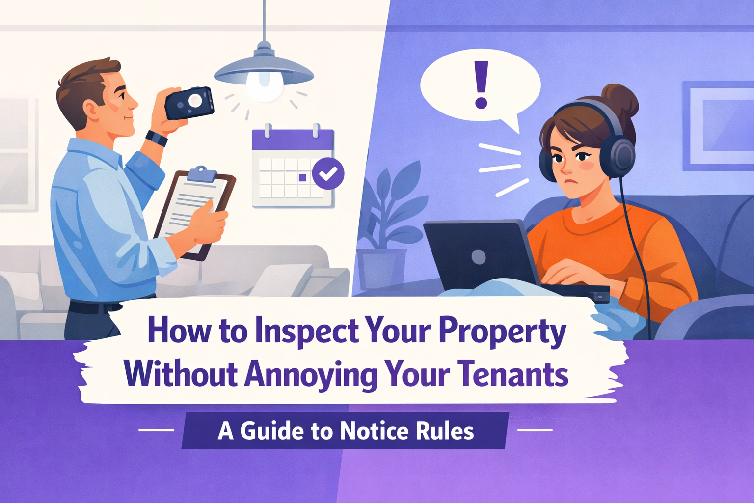 Inspect property without annoying tenants
